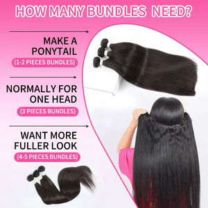 Ventes en gros de mèches de cheveux humains vierges non traités, qualité 10A, cuticules alignées, extensions de cheveux brésiliens de type vison, fournisseur - Product Image 4