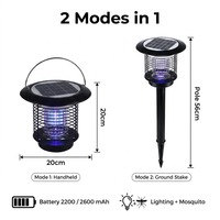 Lampe Solaire Anti-Moustiques en Gros pour Usine, Étanche IP65, Piège à Insectes Électrique UV Extérieur pour Jardin et Patio – Fournisseur