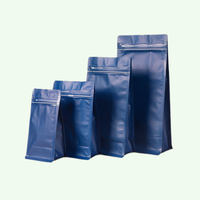 Sacs de café bleu en stock prêt 500ml Sacs de machine de remplissage de café Sacs de café transparents Mate Frost