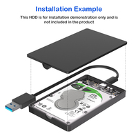 Boîtier Externe USB 3.1 Type-C pour HDD SSD SATA 2,5 Pouces, Portable, en Plastique, pour Disques Durs Externe