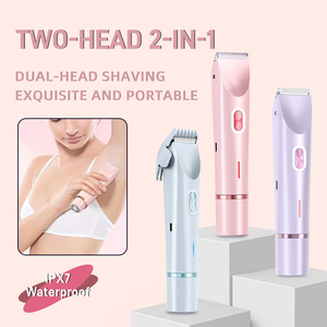2-in-1 Lady Double Head <b>Electric</b> Shaver <b>Waterproof</b> Body Face Hair Removal Epilator <b>Electric</b> Hair Sahver for Women - Product Image 2