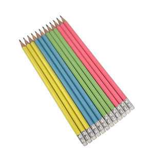 Ensemble <span class=keywords><strong>de</strong></span> 12 crayons hexagonaux en plastique HB personnalisables en usine, 4 couleurs macaron (jaune, vert, <span class=keywords><strong>rose</strong></span>, bleu), certifiés ODM OEM EN71 ISO - Product Image 2
