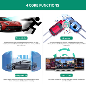 Phía sau xem gương Dash Cam 4.5 inch IPS xe máy ảnh màn hình cảm ứng phía trước và phía sau 1080P + 480p tầm nhìn ban đêm - Product Image 5