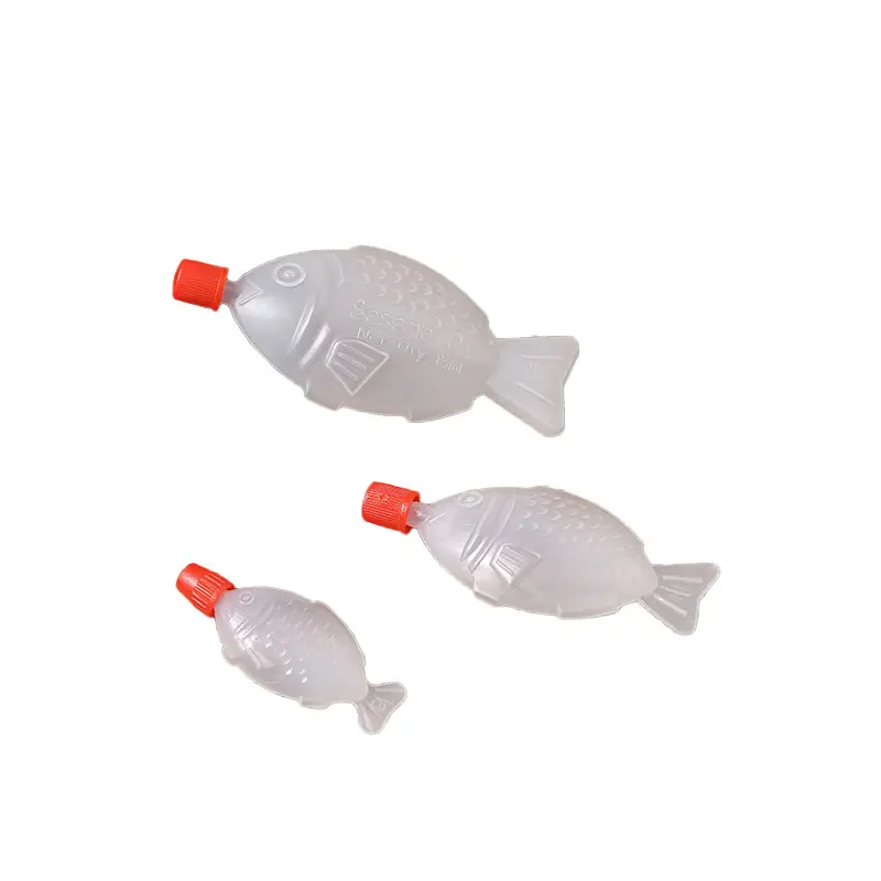 Heißer Verkauf 2,6 ml 8,2 ml 15ml Fisch form Einweg tragbare Picknick Sojasauce Flasche