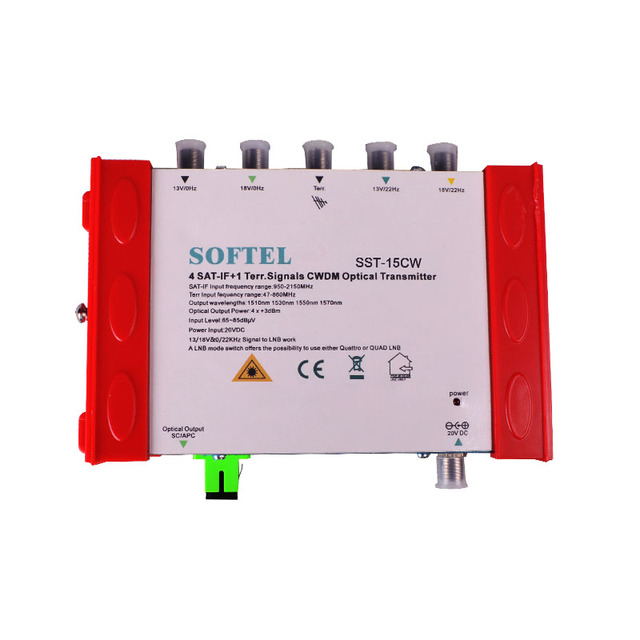 SOFTEL 1550nm Optical Transmitter Satellite Catv Optical Transmitter