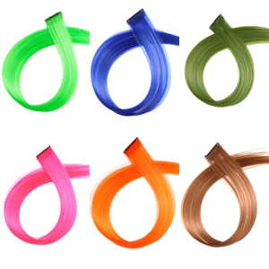 วิกผมต่อผมยาวตรงยาว20นิ้วหลาก<span class=keywords><strong>สี</strong></span>สันสำหรับงานปาร์ตี้ - Product Image 3