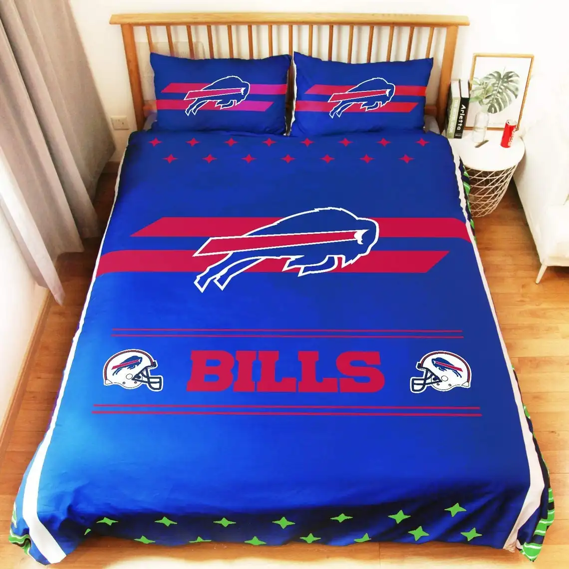 Mỹ Thể Thao Phổ Biến Buffalo Bills Baltimore Ravens Cá Nhân NFL Bedding Duvet Cover Set
