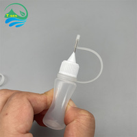 Bouteille compte-gouttes vide en plastique souple PE, forme stylo, 60 ml, pour peinture liquide, avec embout aiguille en acier inoxydable