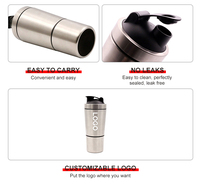 Bouteille shaker de sport en acier inoxydable 600 ml, anti-fuite, sans BPA, avec isolation thermique, personnalisable OEM, pour protéines