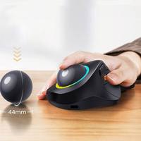 Souris Trackball Ergonomique Sans Fil Rechargeable pour Ordinateur Portable/Bureau, Conception Double Couche, En Stock