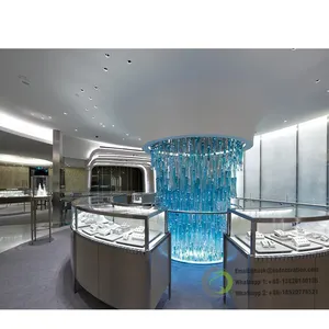Eccellente qualità Layout di stile moderno espositore negozio di gioielli vetrine per vendita negozio di Interior Design