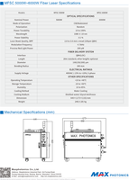 Source laser fibre 3000w 4000w 6000w Max pour machine de découpe laser