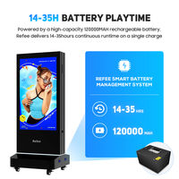 Écran publicitaire numérique Android de 43 pouces, étanche IP65, 1500 nits, sur pied, totem TV, moniteur LCD, centre commercial