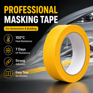 Nastro Adesivo Automobilistico Resistente alle Alte Temperature e ai Raggi UV per Verniciatura e Spruzzatura Auto Colori Personalizzati - Product Image 1