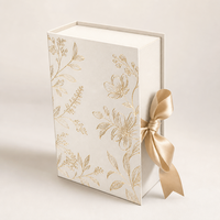 Boîte d'emballage personnalisée en matériaux recyclés, élégante, avec fermeture en ruban satiné, boîte cadeau en papier rigide pour sérum de soin de la peau