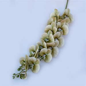 Vente en gros <span class=keywords><strong>de</strong></span> <span class=keywords><strong>15</strong></span> têtes <span class=keywords><strong>de</strong></span> fleurs d'orchidée Phalaenopsis artificielles à longue tige, toucher réaliste, grandes, pour la décoration <span class=keywords><strong>de</strong></span> la maison et des mariages - Product Image 4