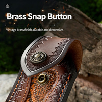 Étui en cuir gaufré de haute qualité Bochen, pochette pour couteau pliant faite à la main avec bouton, sac à outils OEM à ouverture supérieure