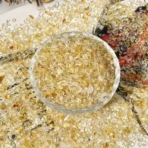 Venta al por Mayor de Piedras Preciosas de Citrino Natural de Brasil de Alta Calidad, Virutas de Cristal Dorado, Piedra Curativa Purificadora, Decoración para el Hogar - Product Image 2