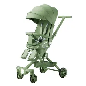 3 In 1 High Landscape Luxury Baby Stroller Light One Step Folding Baby Trolleys