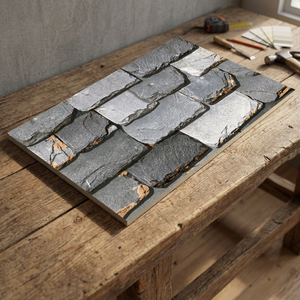 Azulejos de cerámica digitales modernos, diseño de 300x450mm, acabado mate de piedra auténtica, azulejos de pared de cerámica para exterior - Product Image 3