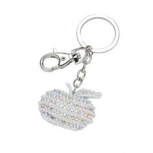 Porte-clés pomme en cristal avec strass pour femmes et filles, accessoire de mode - Product Image 1