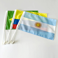 Produit promotionnel 30x45 drapeaux des émirats arabes unis dubaï drapeau de l'équipe de Football drapeau de voiture drapeau d'activité avec mât