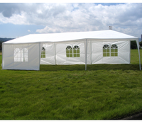 Tente de fête d'anniversaire portable en acier PE à assemblage simple et étanche de 3x9m