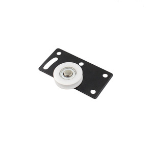Roulette de porte coulissante en plastique à amortisseur unique pour rail de porte, quincaillerie de placard, modèle Prosperous Age And Noble - Product Image 1