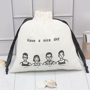 Customized logo Packing Fabric <b>Pouch</b> Souvenir <b>Drawstring</b> Bag Cotton Muslin Organic Bags - Product Image 2