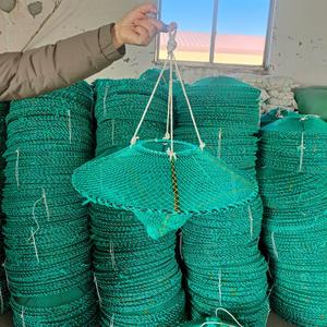 Vente directe d'usine cadre en acier pliable conque pêche Creel <span class=keywords><strong>Cage</strong></span> 60x22x13cm Net & HDPE Construction piège <span class=keywords><strong>à</strong></span> crevettes - Product Image 2