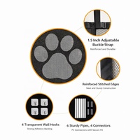 Barrière de sécurité pour portes et escaliers, installation facile, sans perçage, barrière pliable en maille pour chien, portable