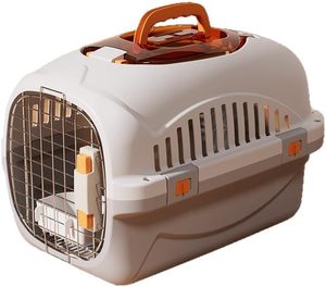 Grand transporteur extérieur en plastique PP pour animaux de compagnie, cage de voyage élégante pour chat et chien, panier de transport extérieur pour animaux de compagnie - Product Image 1