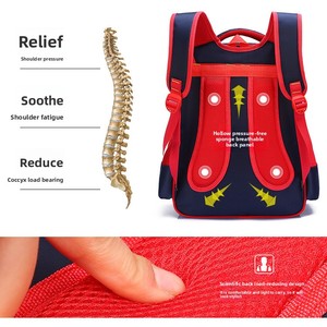 Sac à dos scolaire imperméable 3D motif dessin animé avec fermeture éclair pour enfants de 1 à 6 ans – Tendance pour l'école primaire et la <span class=keywords><strong>maternelle</strong></span> - Product Image 2