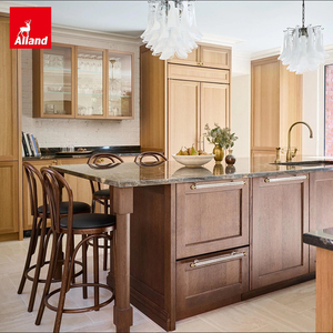 Alland Supplies: Armadietto da <span class=keywords><strong>Cucina</strong></span> Sospeso in Legno di Quercia Chiara Stile Shaker con Cataloghi e Piani di Lavoro in Marmo Nero - Product Image 6