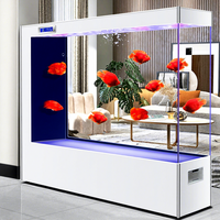 Aquarium sur pied en verre ultra-transparent 2026 avec pompes à eau intégrées, grand modèle pour salon