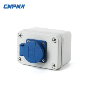 CNPINJI Outdoor-Steckdose mit wasserdichter Abdeckung ABS-Schale Power Board geeignet für Gärten im Freien, Parkplätze, Hotels