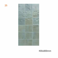Carreaux de céramique artisanaux 400*800 émaillés couleur, haute saturation, couleur rétro, pour murs de salle de bain, usage hôtelier et domestique, motif floral, les plus vendus