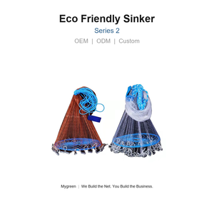 Filet de pêche multi-couleurs à lancer, style américain, monofilament haute résistance avec lest, filet à appât à lancer à <span class=keywords><strong>la</strong></span> main, équipement de pêche professionnel - Product Image 5