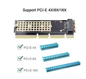 En iyi kalite M.2 NVMe adaptörü SSD PCIe kart M2 anahtar th silikon soğutma pedi sabit disk adaptör desteği PCIe x4x8x16 yuvası