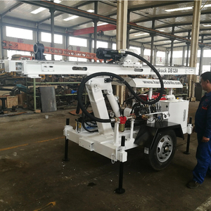 Máquina Perforadora de Pozos de Agua Portátil, Plataforma de Perforación Montada en Remolque con Motor Diésel para Perforar Rocas - Product Image 2