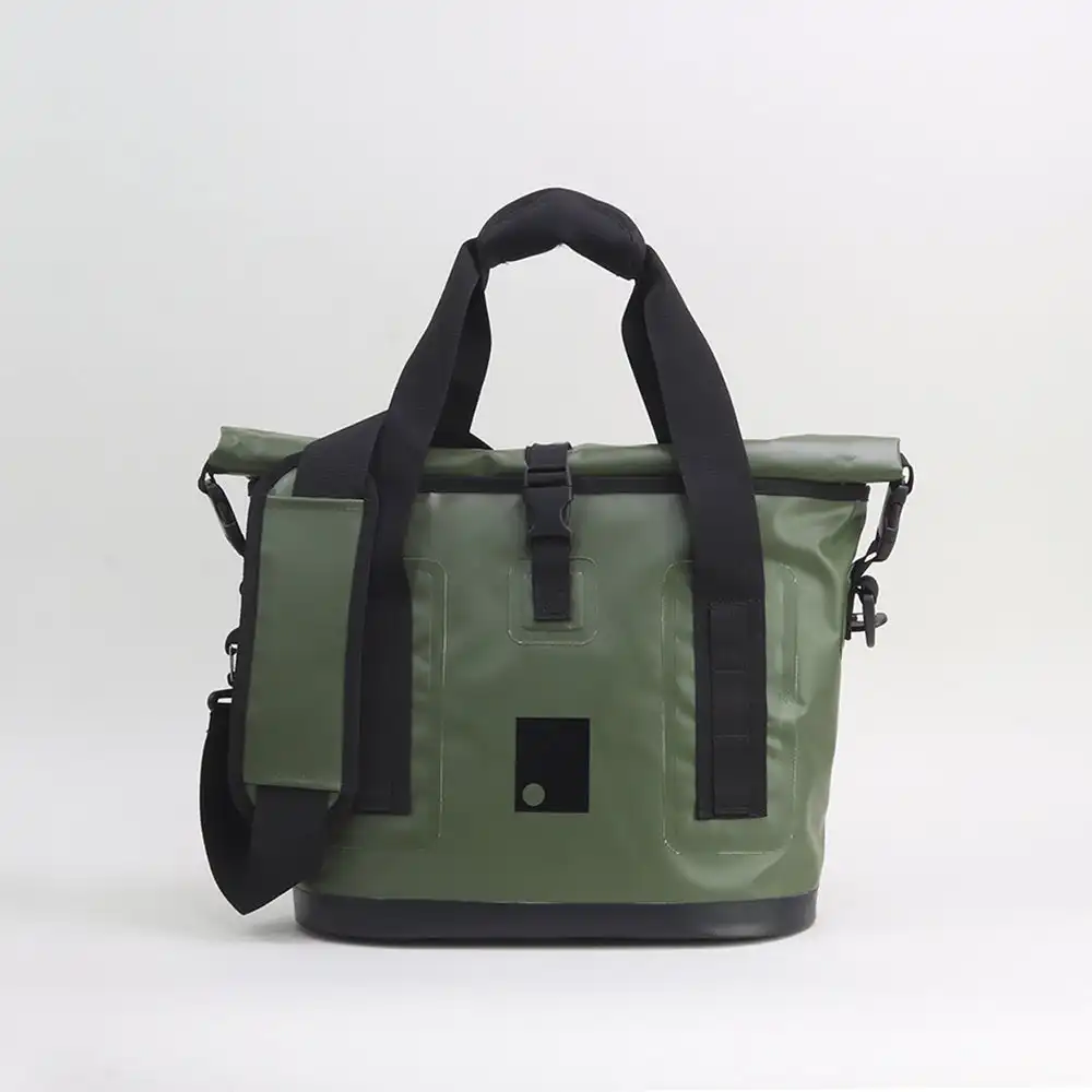 पीवीसी लाइनिंग ट्रैवल टोट बैग के साथ यूनिसेक्स वॉटरप्रूफ ड्राई बैग आउटडोर कूलर बैग