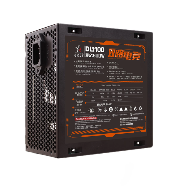 Black ATX Computer Gamer Power Supply 950 Watt 24Pin 12CM Cooling Fan Powers Gaming Desktop with Stock Status