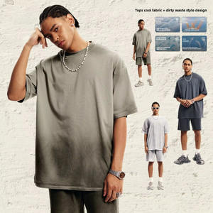 <span class=keywords><strong>Ensemble</strong></span> de t-shirts tricotés à coupe ample pour hommes Be dans le style sale des terres désolées décontracté pour couples amis par Dirtyfit - Product Image 6