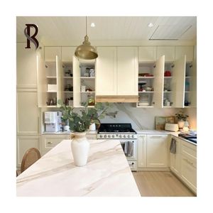 Rising OEM Armoire complète moderne <span class=keywords><strong>de</strong></span> qualité supérieure personnalisée Meuble <span class=keywords><strong>de</strong></span> cuisine Armoire <span class=keywords><strong>de</strong></span> cuisine brillante avec îlot pour l'<span class=keywords><strong>immobilier</strong></span> - Product Image 4