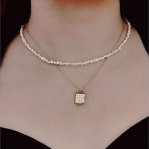 Collar Barroco XL3-3 para Mujer, Perla Natural de Agua Dulce, Cadena de Clavícula de Lujo Ligero, Amor Único, Sensación Exclusiva - Product Image 5