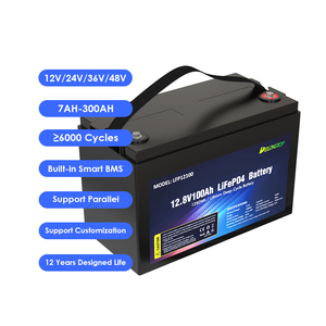 LiFePO4 リチウムイオンバッテリー <span class=keywords><strong>12V</strong></span> 100Ah 6000サイクル長寿命 マリン・ボート・エレキ・カヤック用 - Product Image 1