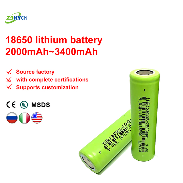 18650 3.7V 2600mAh High Discharge Rate Cylinder Solid State Battery Cell 10C/12C Options LiFePO4 Cathode CE/FCC Certified