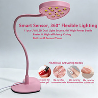 Lampe à ongles UV LED à base solide, activation intelligente par détection de mouvement, aucune manipulation manuelle requise pour la maison et les salons de beauté
