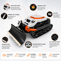 Livraison Gratuite Tondeuse à Gazon Intelligente Industrielle CE EPA 900mm Télécommandée sur Chenilles Moteur 810cc Hybride Essence-Électrique Autopropulsée pour Pente