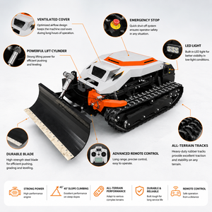 free shipping CE EPA 900mm industrial <b>remote</b> crawler mower 452cc engine grass cutter slope garden machine - Product Image 3